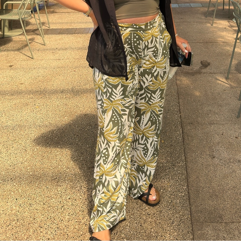 Leaf Print Pants - image 1